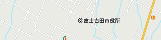 富士吉田市周辺の地図