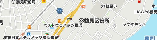横浜市鶴見区周辺の地図