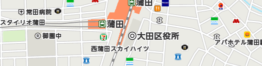 大田区周辺の地図