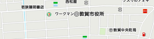 敦賀市周辺の地図