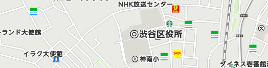 渋谷区周辺の地図