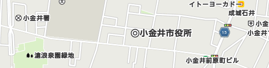 小金井市周辺の地図