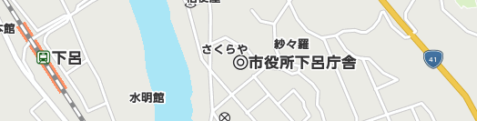 下呂市周辺の地図