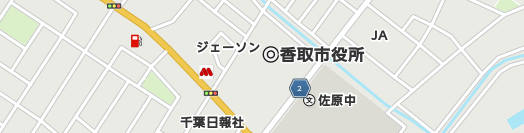 香取市周辺の地図
