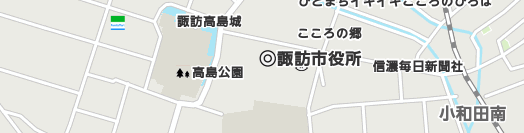 諏訪市周辺の地図
