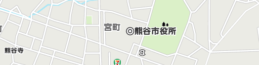 熊谷市周辺の地図