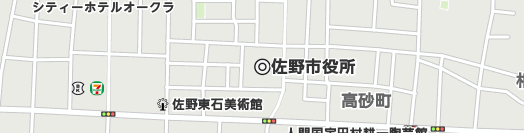 佐野市周辺の地図