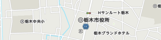 栃木市周辺の地図
