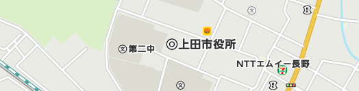 上田市周辺の地図