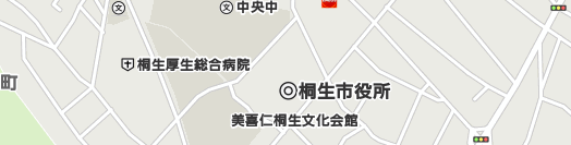 桐生市周辺の地図