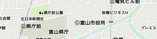 富山市周辺の地図