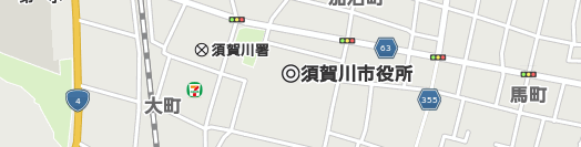 須賀川市周辺の地図