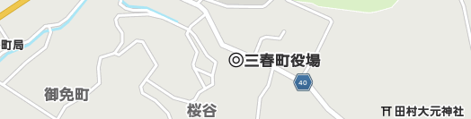 田村郡三春町周辺の地図