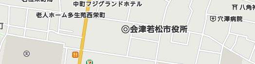 会津若松市周辺の地図