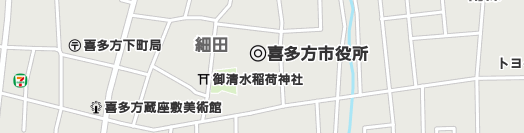 喜多方市周辺の地図