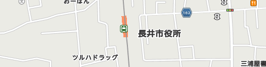 長井市周辺の地図