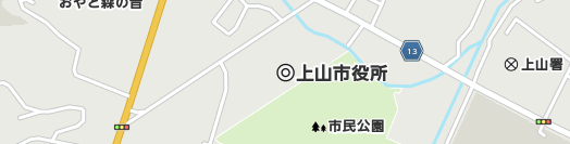 上山市周辺の地図