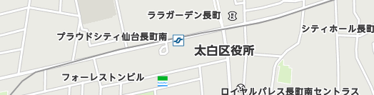 仙台市太白区周辺の地図
