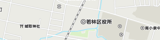 仙台市若林区周辺の地図