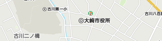 大崎市周辺の地図