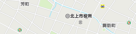 北上市周辺の地図