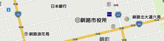 釧路市周辺の地図