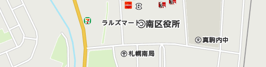 札幌市南区周辺の地図