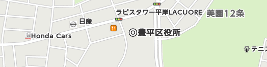 札幌市豊平区周辺の地図