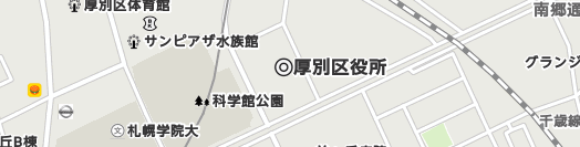札幌市厚別区周辺の地図