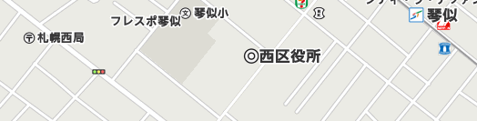札幌市西区周辺の地図
