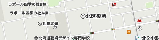 札幌市北区周辺の地図