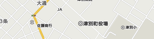 網走郡津別町周辺の地図